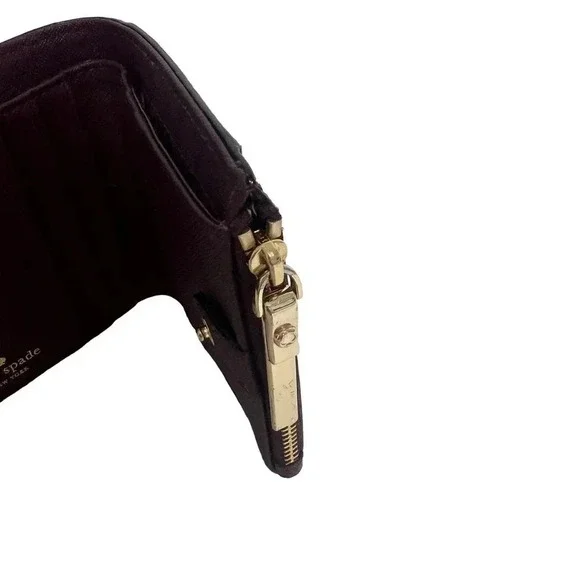 Kate Spade Perforated Cameron Street Burgandy Barrel Pocketbook & Billfold - Picture 16 of 16